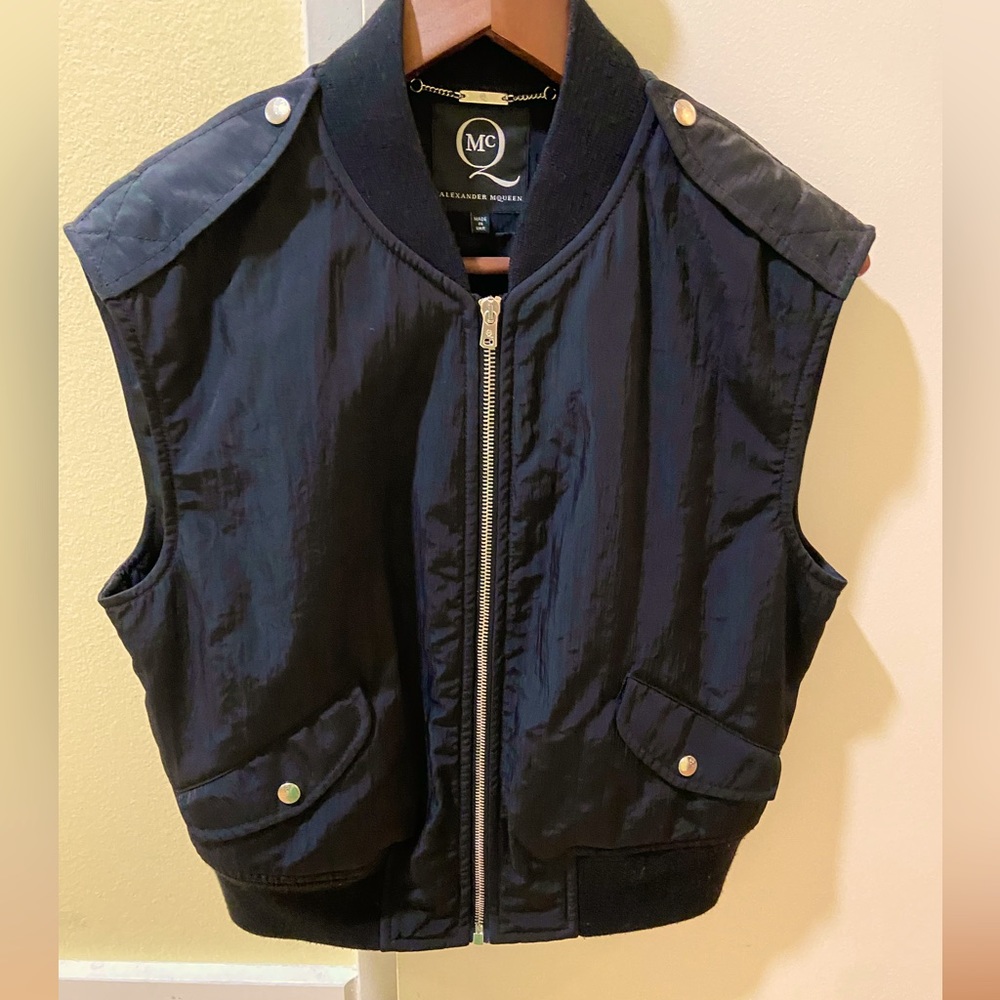 McQ by Alexander McQueen bomber vest in excellent condition.  No stain or tear.